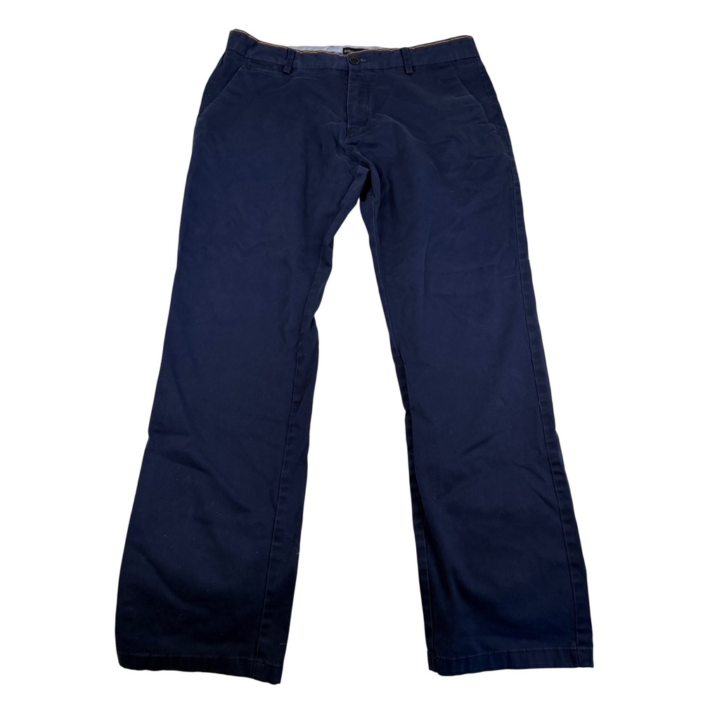 Rosso Milano Italy Mens Navy Blue Chino Pants Size 32 Flat Front Trousers
